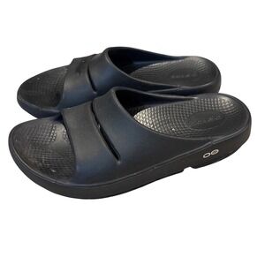 Oofos Ooahh Recovery Slides Black Sandals Womens 9 Mens 7 EU 40 Comfort Shoes